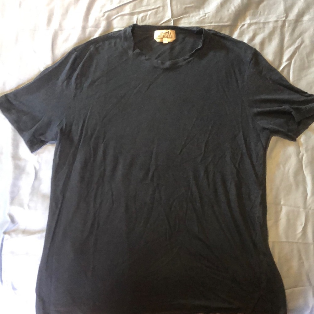 Hermès Large Navy Linen Shirt